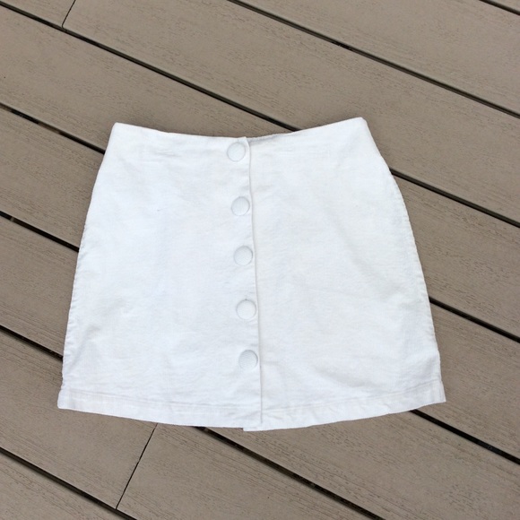 Corduroy Skirt Off White Boutique Beige Large - Picture 3 of 6